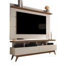 Ver imagem 1 de Rack com Painel de TV Vivare Wood 1,60 Giga Móveis:OffWhite/Freijó
