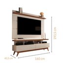 Ver imagem 3 de Rack com Painel de TV Vivare Wood 1,60 Giga Móveis:OffWhite/Freijó