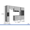 Ver imagem 3 de Kit Modulado 5 Peças Celeste C635 Cinamomo/Platina MGM