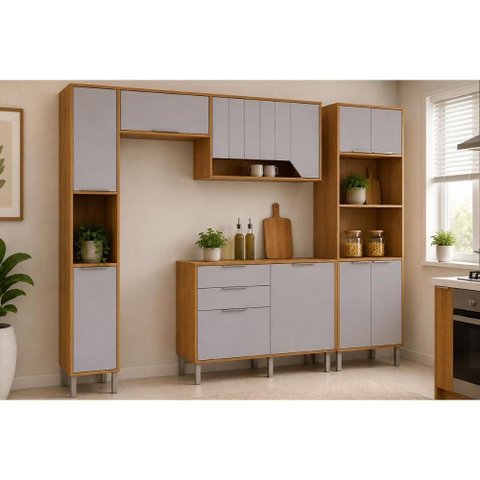 Kit Modulado 5 Peças Celeste C635 Cinamomo/Platina MGM