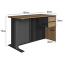 Ver imagem 3 de Conjunto de Escritório com 2 Peças Mesa com Gavetas e Balcão 2 Portas CJ8080
