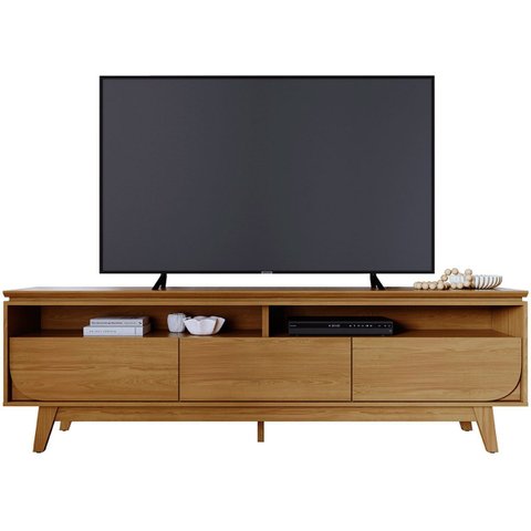 Rack Bancada Serena 3 Gavetas para Tv de 75" Polegadas Cumaru