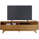 Ver imagem 1 de Rack Bancada Serena 3 Gavetas para Tv de 75" Polegadas Cumaru