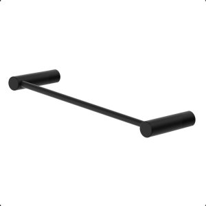 Porta Toalha Rosto Toalheiro 30cm Suporte Redondo Barra Grego Metal Preto Fosco Orion