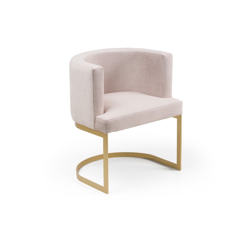 Cadeira Bistrô Estofado Várias Cores Base Aço Carbono Prata - Datelli Design - 1