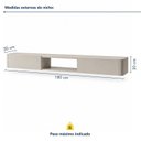 Ver imagem 3 de Aparador Suspenso Apolo 100% MDF 2 Gavetas 180cm Off White