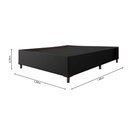 Ver imagem 4 de Cama Box Casal Colchão Espuma 138x188x50cm Polar Branco / Preto