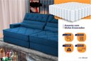 Ver imagem 4 de Sofá Retrátil Reclinável 300cm Albany Suede Velut com Molas Ensacadas - King House