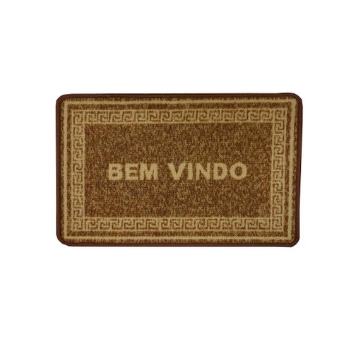 Capacho Boucle Bem Vindo Bege 0,40X0,60M - Niazitex