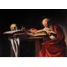 São Jerônimo Escreve - Caravaggio - Tela 30x42 Para Quadro - 1