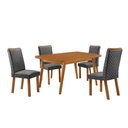 Ver imagem 3 de Mesa Copper com 4 Cadeiras Lira Retangular MDF 120cm Grafite Moderna