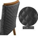 Ver imagem 4 de Mesa Copper com 4 Cadeiras Lira Retangular MDF 120cm Grafite Moderna