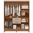 Ver imagem 3 de Guarda Roupa Solteiro Ambiente Malta 7 Portas Carvalho Fendi - Moval