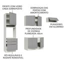 Ver imagem 5 de Armário de Cozinha Completa 260cm Branco/Cinza Lux Madesa 03