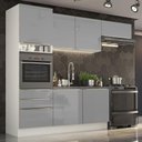 Ver imagem 1 de Armário de Cozinha Completa 260cm Branco/Cinza Lux Madesa 03