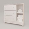 Cômoda Infantil Eloá 3 Gavetas com Porta Fraldário Branco Carolina Baby - 3