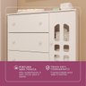 Cômoda Infantil Eloá 3 Gavetas com Porta Fraldário Branco Carolina Baby - 8