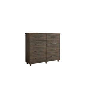 Cômoda com 8 Gavetas Moderna para Espaço e Organização - Nogal