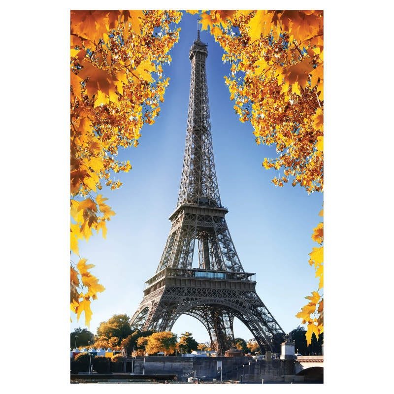 Placa Decorativa Foto Paris Torre Eiffel e Flores MDF 30x40 - 2
