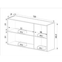 Ver imagem 4 de Armário Aéreo Cozinha 120 Cm 3 Portas 2 Prateleiras Quiditá Montana