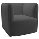 Ver imagem 5 de Kit 2 Poltronas para Sala e Escritório Decorativas Maliva Veludo Cinza