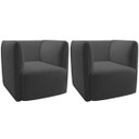 Ver imagem 1 de Kit 2 Poltronas para Sala e Escritório Decorativas Maliva Veludo Cinza