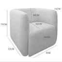 Ver imagem 3 de Kit 2 Poltronas para Sala e Escritório Decorativas Maliva Veludo Cinza