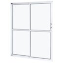 Ver imagem 1 de Porta de Alumínio de Correr com 2 Folhas Branco 210x160 -"d"