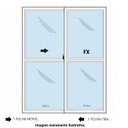 Ver imagem 3 de Porta de Alumínio de Correr com 2 Folhas Branco 210x160 -"d"