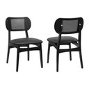 Ver imagem 1 de Kit 2 Cadeiras Organik Encosto Anatômico com Telinha - Preto - Assento Estofado Corano Preto