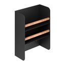 Ver imagem 2 de Organizador Multiuso Cozinha em Aço Carbono Preto Madeira - 40cm Linha Home