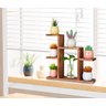Suporte de Mesa Pequeno para Plantas com 7 Níveis, Prateleira para Plantas na Cor Marrom - 4