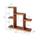 Ver imagem 2 de Suporte de Mesa Pequeno para Plantas com 7 Níveis, Prateleira para Plantas na Cor Marrom