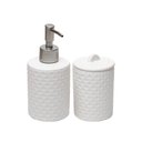 Ver imagem 1 de Cj 2 Pecas para Banheiro de Ceramica Petals Branco