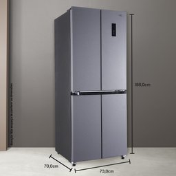 Geladeira Refrigerador Hq Frost Free Inverter Multidoor 426 Litros Cinza Hq-426mdff 220v - 4 Geladeira Refrigerador Hq Frost Free Inverter Multidoor 426 Litros Cinza Hq-426mdff 220v - 4