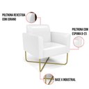 Ver imagem 6 de Poltrona Base X Industrial Dourado Marisa Corano Branco D03 - D'Rossi