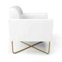 Ver imagem 4 de Poltrona Base X Industrial Dourado Marisa Corano Branco D03 - D'Rossi
