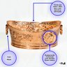 Champanheira Balde Cobre Oval Sofisticada Floral - 10 Litros - 3
