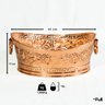 Champanheira Balde Cobre Oval Sofisticada Floral - 10 Litros - 4