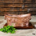 Ver imagem 5 de Champanheira Balde Cobre Oval Sofisticada Floral - 10 Litros