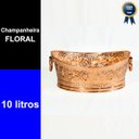 Ver imagem 2 de Champanheira Balde Cobre Oval Sofisticada Floral - 10 Litros