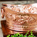 Ver mais imagens de Champanheira Balde Cobre Oval Sofisticada Floral - 10 Litros