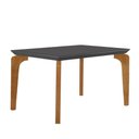 Ver imagem 5 de Conjunto Sala de Jantar Mesa Liz 120cm com Vidro Canto Reto e 4 Cadeiras Athenas Moderna