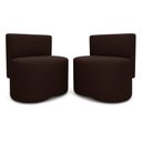 Ver imagem 2 de Kit 2 Puff Orgânico Feijão Curvo Redondo Com Encosto Sala Quarto Confortável Resistente Suede:Suede 