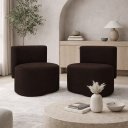 Ver imagem 1 de Kit 2 Puff Orgânico Feijão Curvo Redondo Com Encosto Sala Quarto Confortável Resistente Suede:Suede 