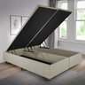 Cama Box Baú Casal Bipartido 138x188x42cm Courino Linho com Pistão a Gás - 1