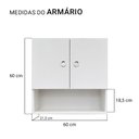 Ver imagem 3 de Armário Aéreo 2 Portas Parede Módulo Suspenso Para Lavanderia