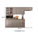 Ver imagem 4 de Cozinha Compacta Americana Texas 10 Portas 2 Gavetas com Rodapé Griss - Pnr Móveis