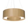 Lustre Pendente cilíndrico 70cm Anel Madeira Louro Freijó - 1
