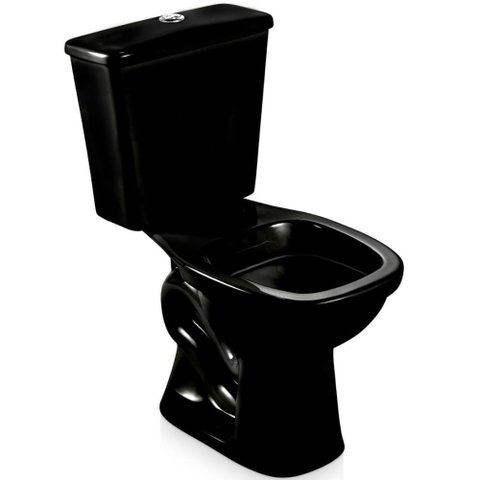 Kit Bacia com Caixa Acoplada Mariana Preto - Cbmar12 - Icasa